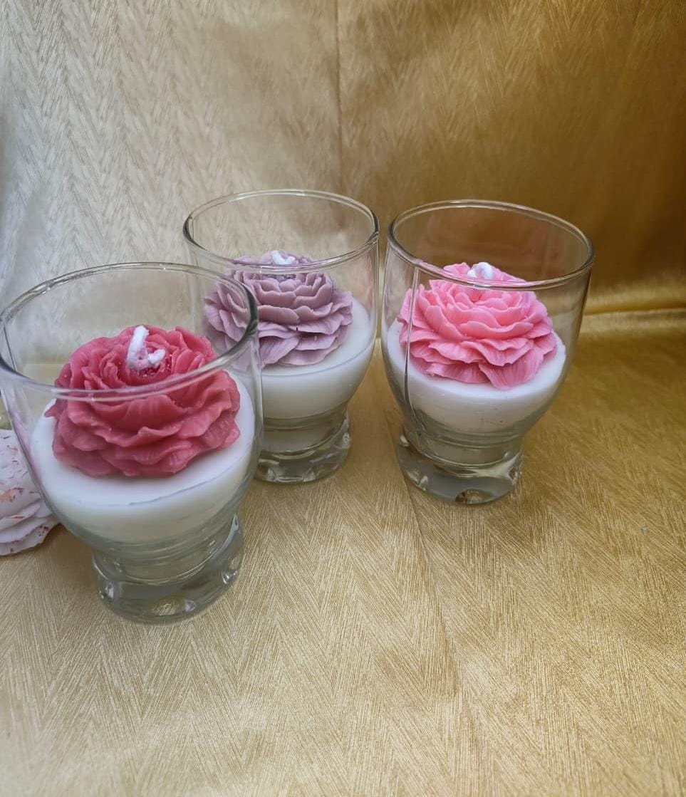 Peony flower candle - Image 6