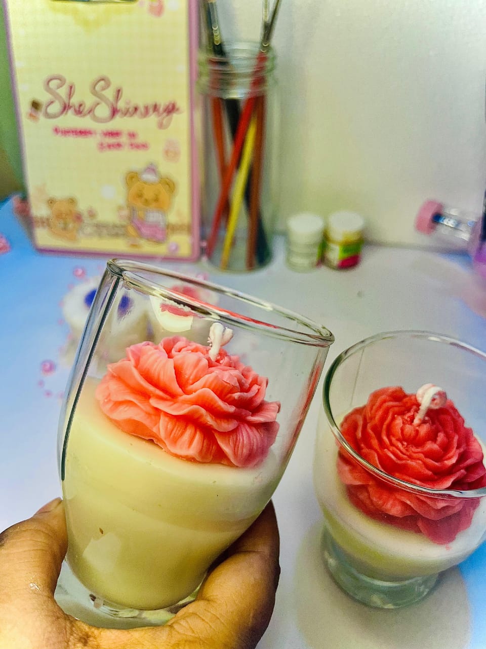 Peony flower candle - Image 3