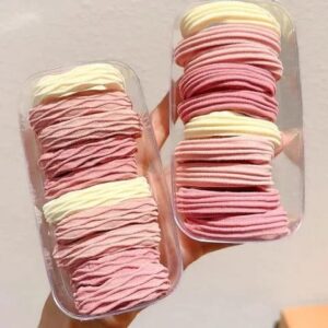 Girl Pink and cream hair bands